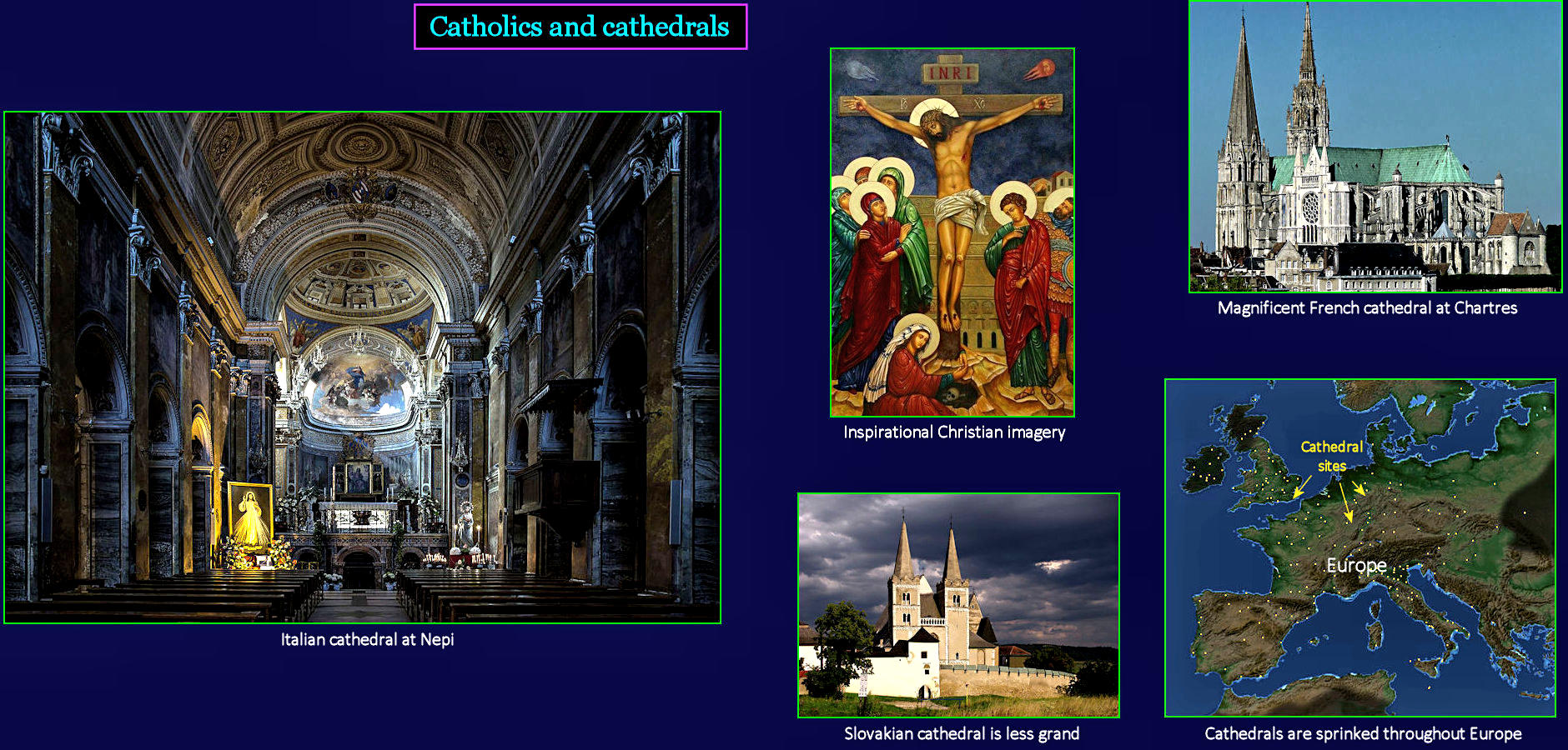 Medieval Cathedrals, 1500 map